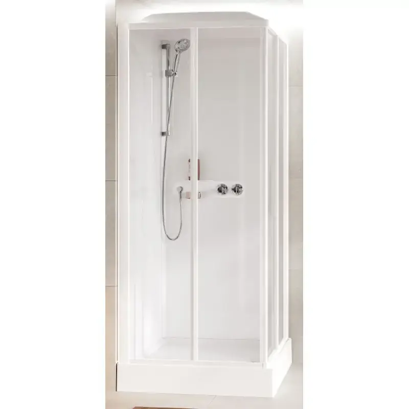 Prezzo Di Fabbrica Cabina doccia 100 x 70 apertura 2 ante scorrevoli e 2 fisse in linea Novellini Media Glass A MEGA107MF-1AA