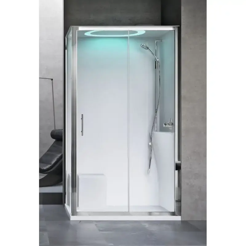 Acquista Ora Cabina doccia multifunzionale 120 x 80 modello standard versione destra con luce led integrata Novellini Eon 2P EON2P120DTT-1AB