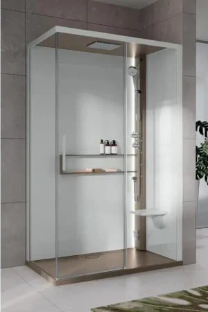 Cabina doccia 120 x 80 versione destra idromassaggio Hammam apertura 1 anta scorrevole Novellini Glax 2 2P G222P120DT5-1TU Prezzo Scontato