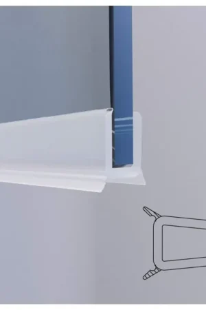 A Buon Prezzo Guarnizione di ricambio per anta fissa inferiore lunghezza 80 cm spessore 5 mm Novellini JOLLY R51JOL-TR