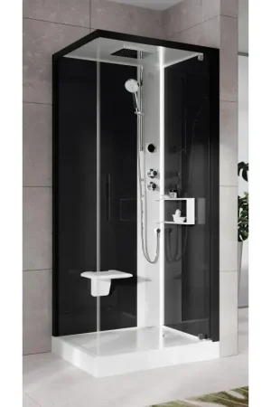 Cabina doccia 80 x 80 versione destra con idromassaggio plus apertura 1 anta battente Novellini Glax 2 G+F G22GF80DT1L-1UH Subito Disponibile