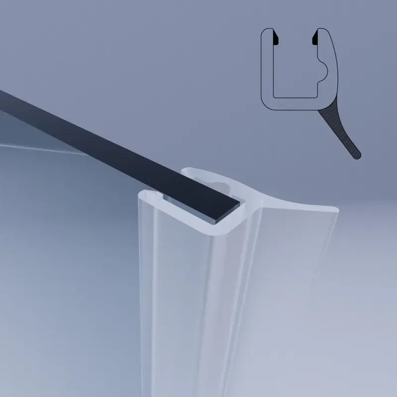 Guarnizione verticale per box doccia 180 cm vetro 4 mm Novellini LUNES G-B R50LUGI1-TR Solo Oggi