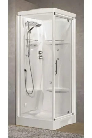 Affare Cabina doccia multifunzione versione Hammam 80 x 80 apertura 1 anta battente Novellini New Holiday GF NNHGF80T19N-1D