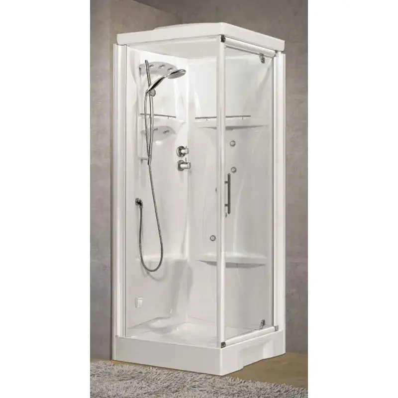 Affare Cabina doccia multifunzione versione Hammam 80 x 80 apertura 1 anta battente Novellini New Holiday GF NNHGF80T19N-1D