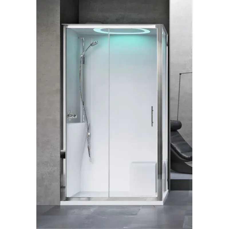 Ultimissimo Modello Cabina doccia multifunzionale 120 x 90 modello standard versione sinistra luce led integrata Novellini Eon 2P EON2P290STT-1AB
