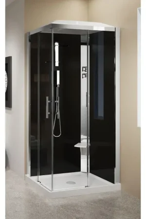 Cabina doccia 90 x 70 apertura 2 ante scorrevoli versione destra con idromassaggio Novellini Crystal A HC2A7090DT1F-1KH Prezzo Ridotto
