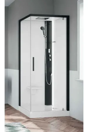 Cabina doccia 80 x 80 modello standard versione destra 1 anta battente Novellini Glax 1 G+F G21GF80DTF-1HH Sconto