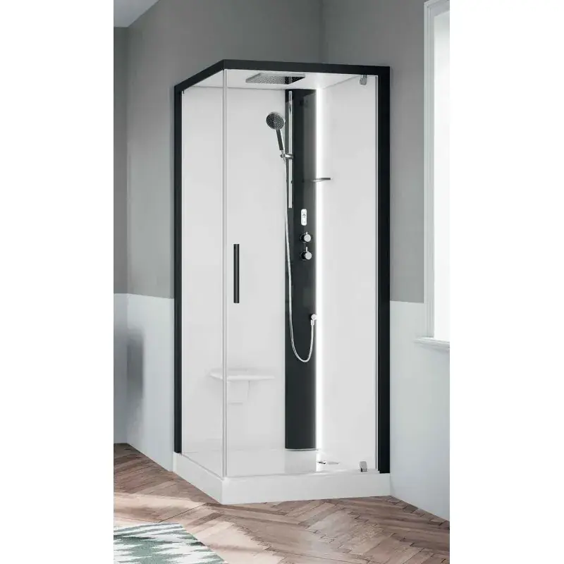 Cabina doccia 80 x 80 modello standard versione destra 1 anta battente Novellini Glax 1 G+F G21GF80DTF-1HH Sconto