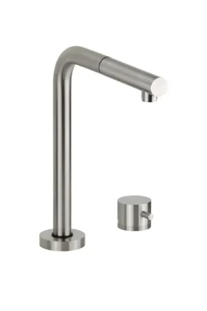 Nuovo Arrivo Miscelatore lavello cucina inox canna abbattibile Quadro srl 443.12AS