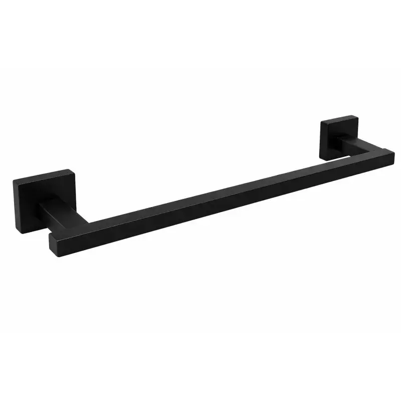 Esclusivo Portasalviette 40 cm modello quadrato nero opaco installazione a muro Capannoli Nook NK140 MM