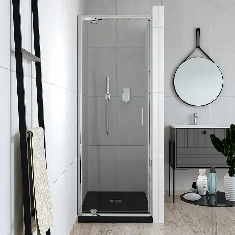 Porta battente pivottante 90 cm vetro trasparente Ercos Gold BBGOLTPG90 Prezzo Ridotto