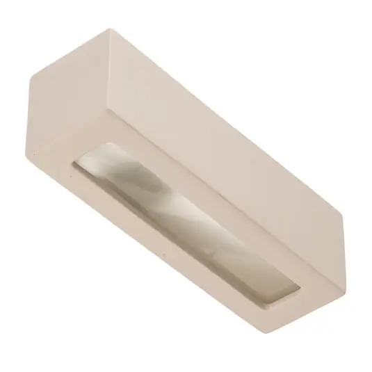 Economico Applique Cube Line up/down in ceramica, bianca