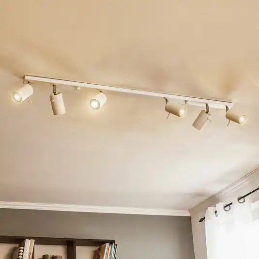 Spedito Oggi Faretto da soffitto Round, bianco, 6 luci lineari