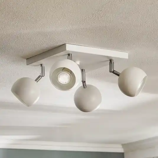 Ordina Subito Faretto da soffitto Flame, bianco, 4 luci quadrato
