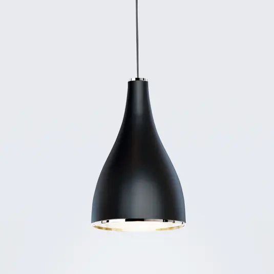 serien.lighting Lampada a sospensione One Eighty L, Ø 16 cm, nero Nuova Collezione