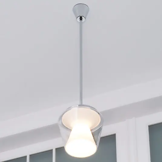 Lampada a sospensione LED Annex con vetro Professionale