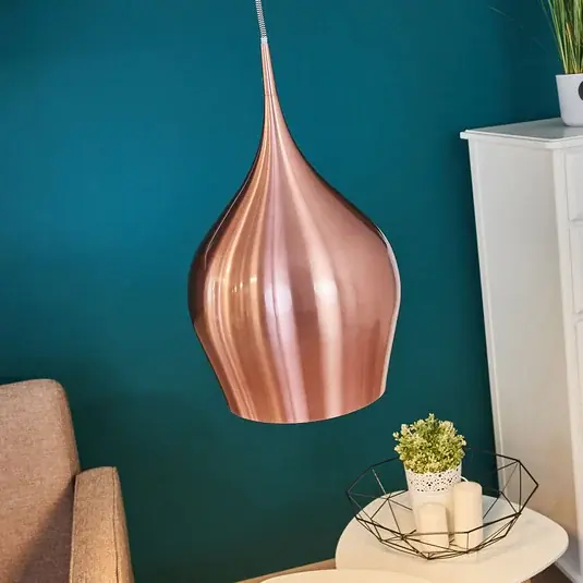 Offerta Speciale Lampada a sospensione vibrante, Ø 26 cm, rosa metallizzato