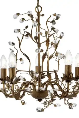 Acquista Ora Straordinario lampadario Almandite 5 luci