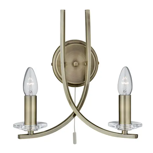 Offerta Speciale Applique in stile antico Ascona in ottone 2 luci