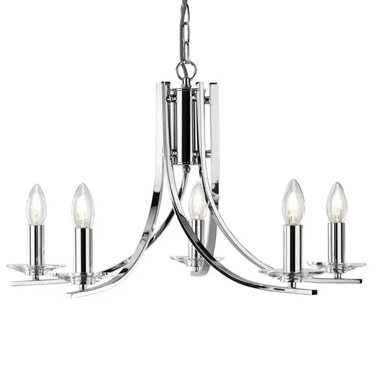 Elegante lampada a sospensione Ascona cromo 5 luci Compra Adesso