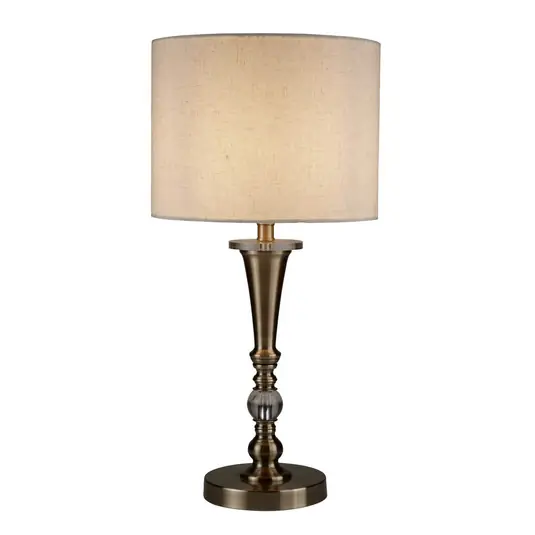 Sconto Lampada da tavolo Oscar con paralume in look lino
