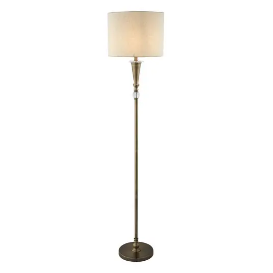 Lampada da terra Oscar con paralume in lino Ultime Pezzi