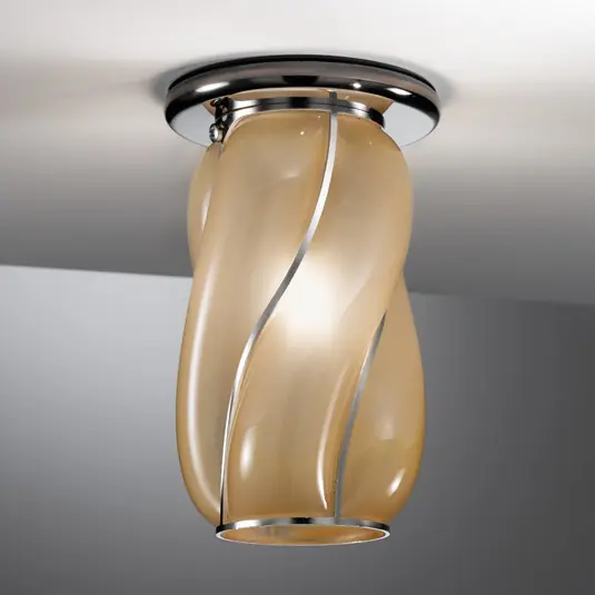 Affare Plafoniera Orione design ambra, strisce