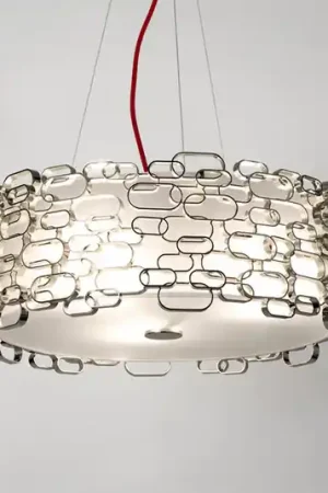 Glamour - lampada a sospensione argentata Spedizione Espresso