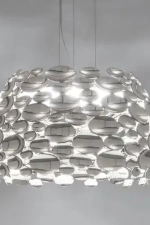 Bestseller Terzani Anish - Lampada LED a sospensione, nichel, Ø 44 cm