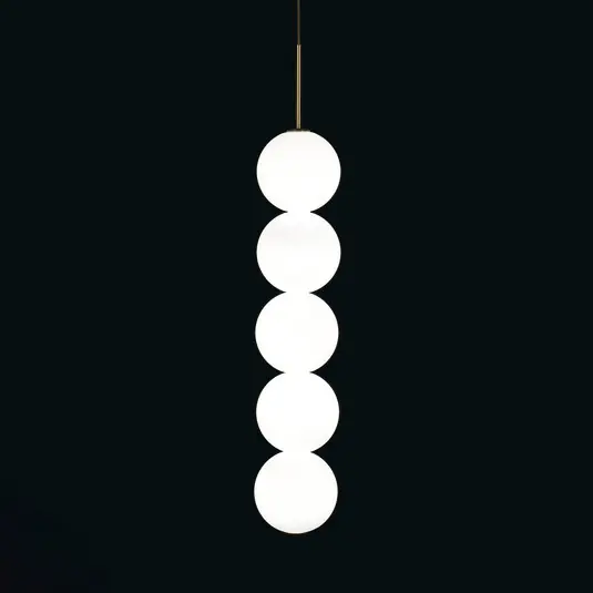 Direttamente Dal Produttore Lampada a sospensione Terzani Abacus, ottone, 5 globi