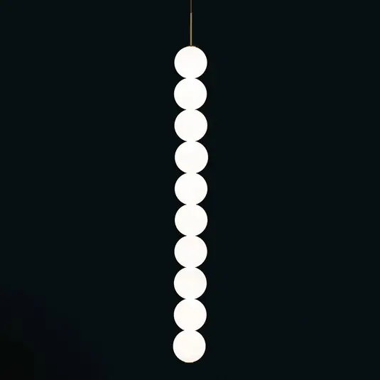 Sconto Terzani Abacus pendente bianco/ottone/ottone a 10 luci.