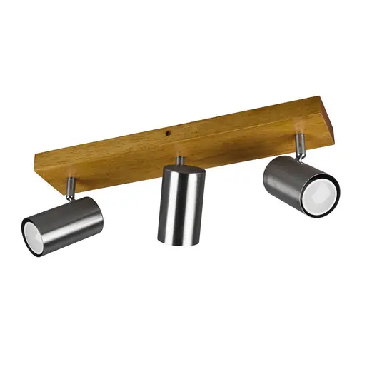 Offerta Limitata Faretto da soffitto Marley, nichel opaco, a 3 luci