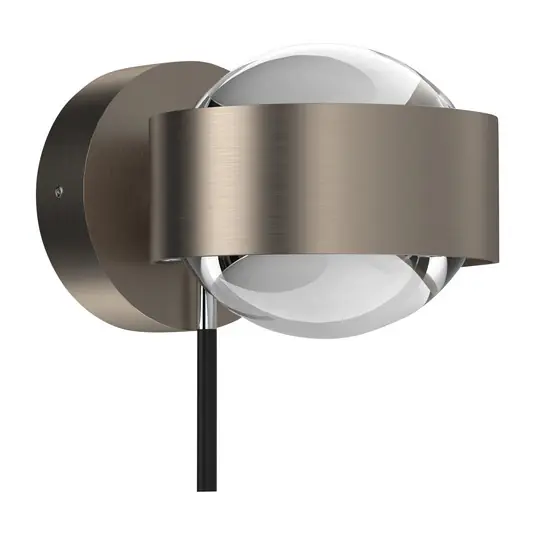 Offerta Lampo Puk Mini Wall+ LED, lenti trasparenti, nichel opaco