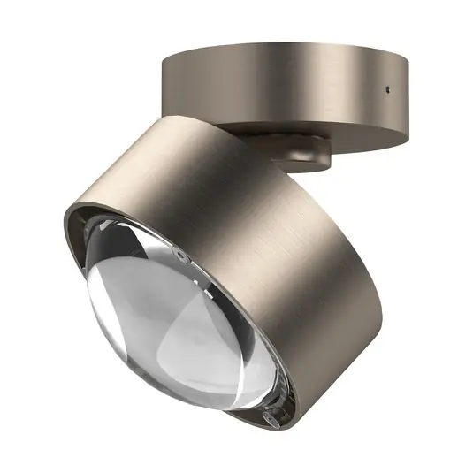 Puk Mini Move LED, lente trasparente, nichel opaco Popolare