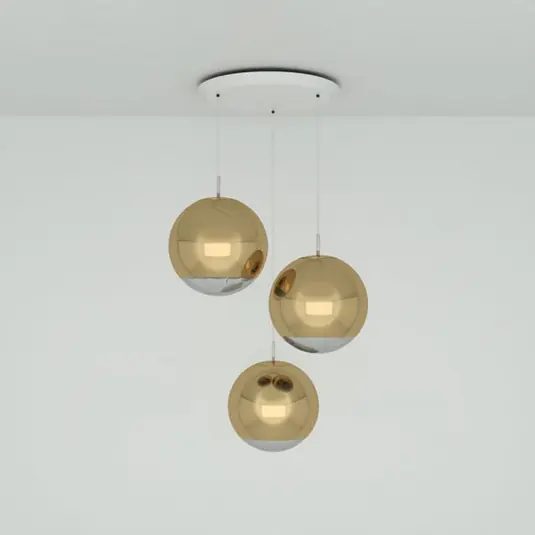 Tom Dixon Mirror Ball 40 cm Round 3 luci oro A Buon Prezzo