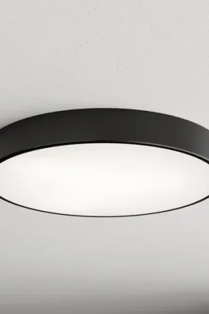Plafoniera Cleo diffusore di vetro, nero, Ø 60cm Economico