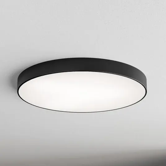 Plafoniera Cleo diffusore di vetro, nero, Ø 78cm Spedito Oggi