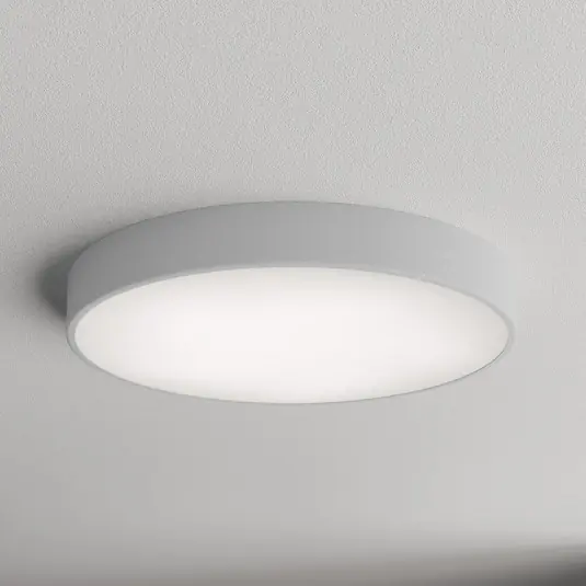 Plafoniera Cleo 600, grigio, sensore, IP20, Ø 60 cm, metallo Soddisfatti O Rimborsati