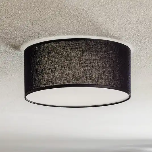 Plafoniera Rondo, nera, Ø 30 cm Consegna Rapida
