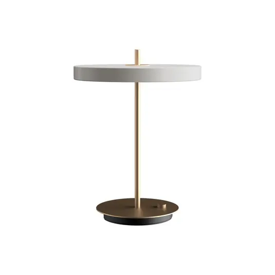 UMAGE Lampada da tavolo LED Asteria Table, USB, grigio chiaro/ottone Spedito Oggi