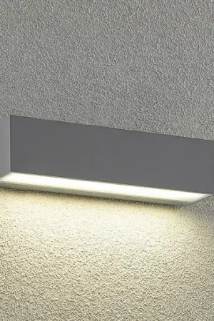Arcchio applique da esterni LED Lengo, 25 cm, 1 luce, grigio, CCT Ultime Pezzi