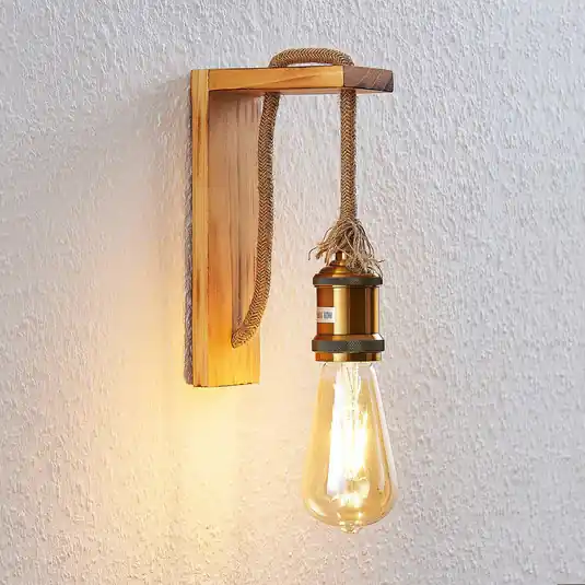 Di Tendenza Lindby Helou applique di legno, attacco in vista