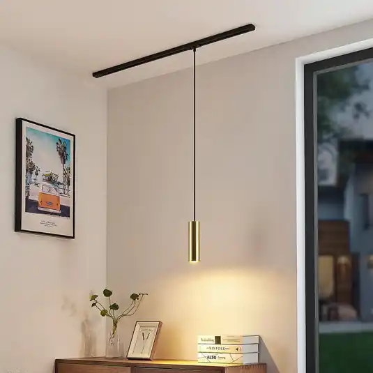 Ultime Pezzi Lampada a sospensione Lindby Linaro, 20 cm, oro, monofase, GU10