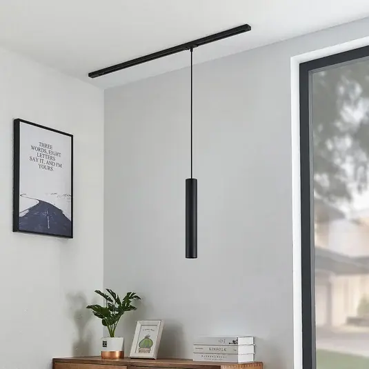 Lampada a sospensione Lindby Linaro, 40 cm, nero, monofase, GU10 Offerta