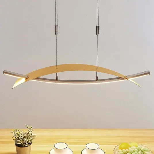 Lucande Lampada LED a sospensione Marija, 91 cm, color oro, dimmerabile Promozione