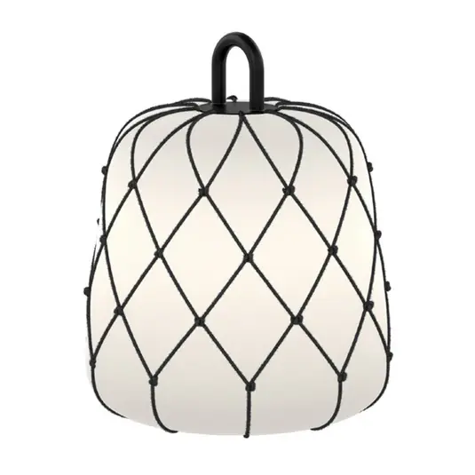 WEVER & DUCRÉ paralume Costa 2.0, nero, corda, Ø 28 cm Consegna Rapida