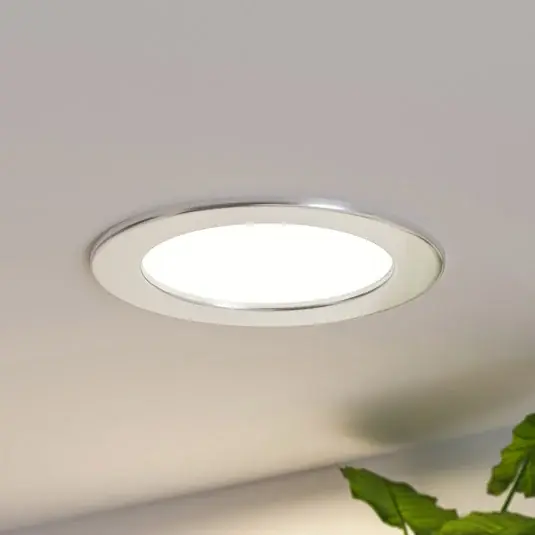 Prios Luci LED da incasso Cadance, argento, 17 cm, CCT, IP44 A Buon Prezzo