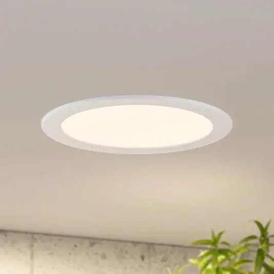 Nuova Collezione Prios Luci LED da incasso Cadance, bianco, 24 cm, CCT, IP44