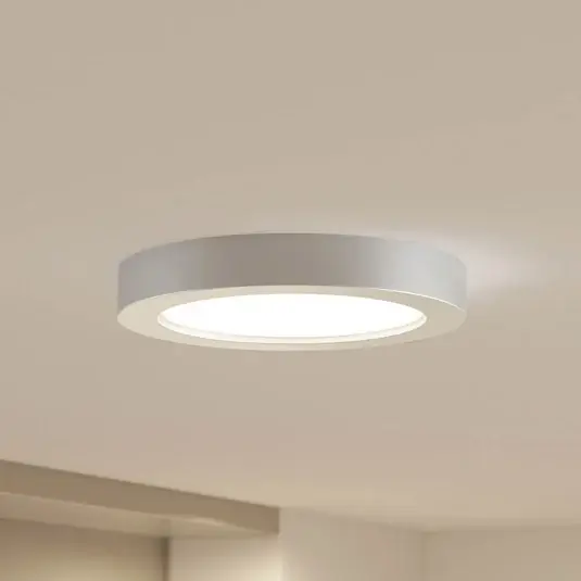 Occasione Imperdibile Prios Plafoniera LED Edwina, argento, 25 cm, CCT, IP44