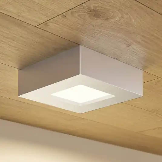Prios Plafoniera LED Alette, argento, 12,2 cm, dimmerabile Promozione